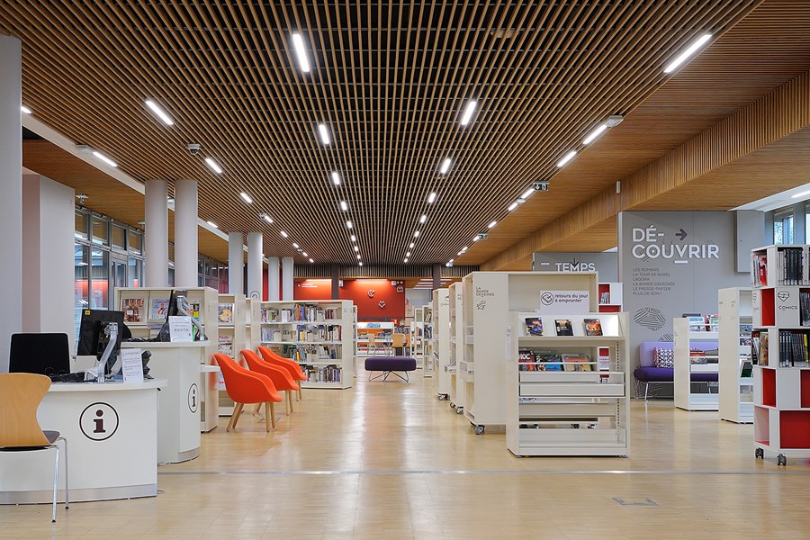 Öffentliche Bibliothek Gerland, Lyon, Frankreich
