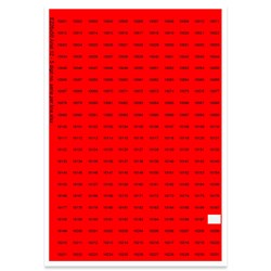 E226050 - Nummernserie, Arial 12 max. 5 Zeichen