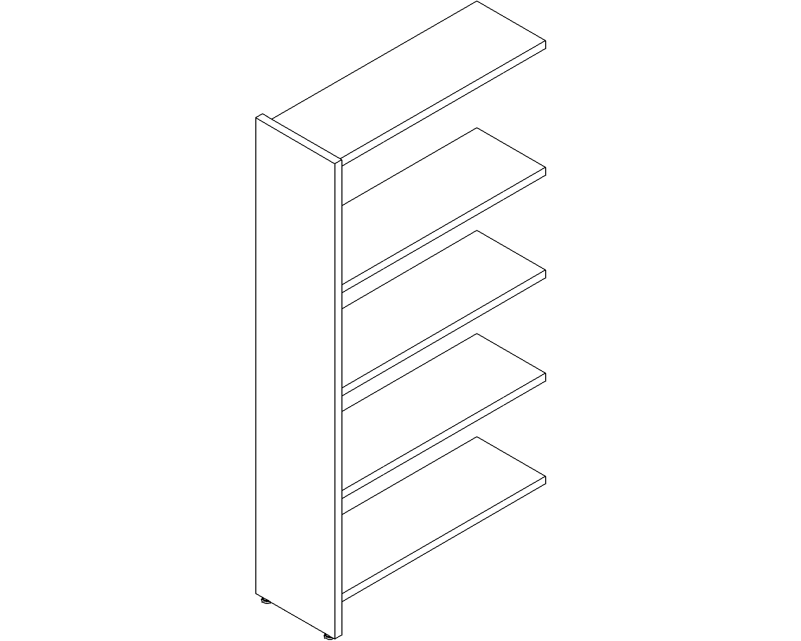 Lingo add-on - single-sided - H1520 - D250 - W750 - 3D.dwg