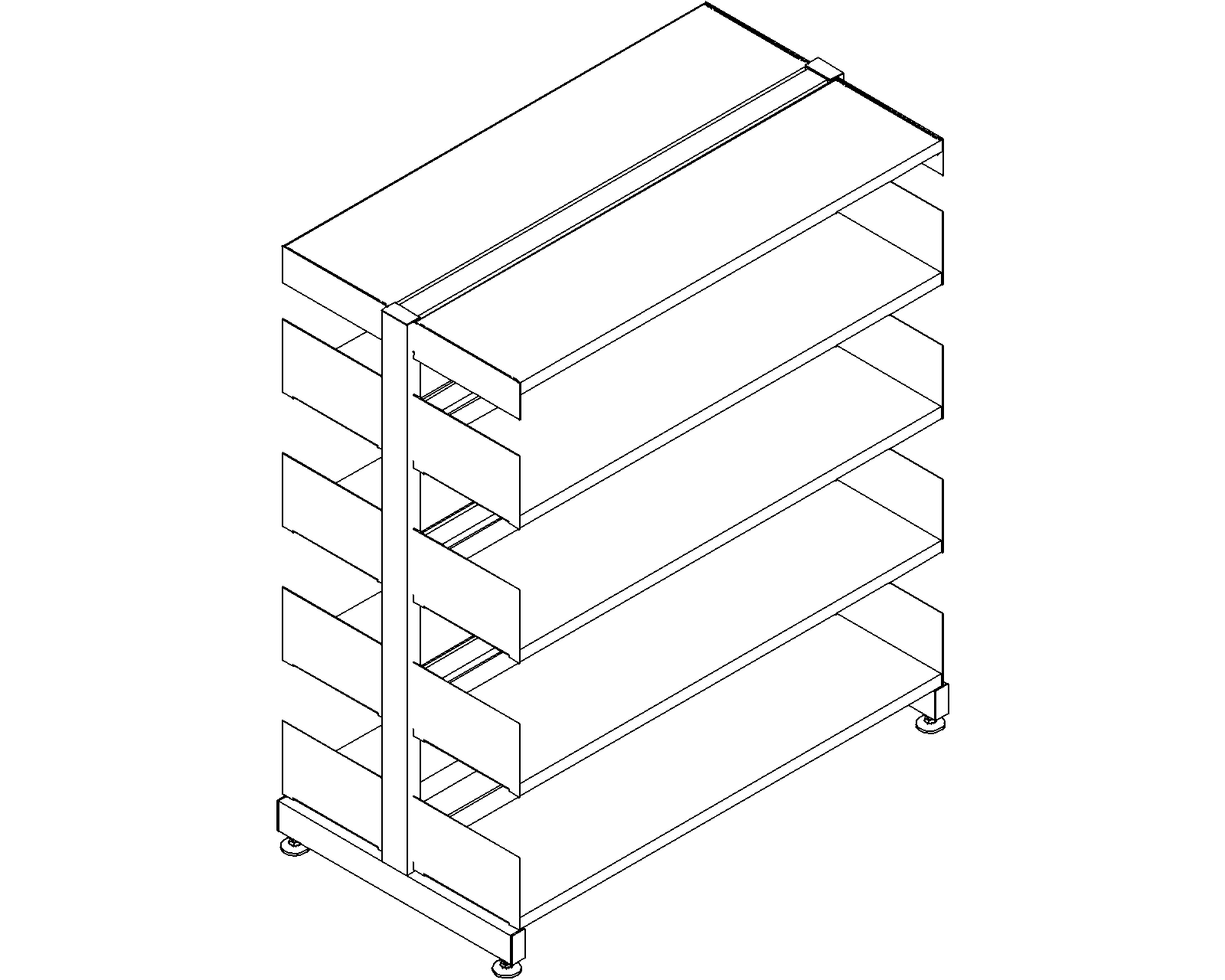 6030 starter - double-sided - H1220 - D250 - W1000 - 3D.dwg