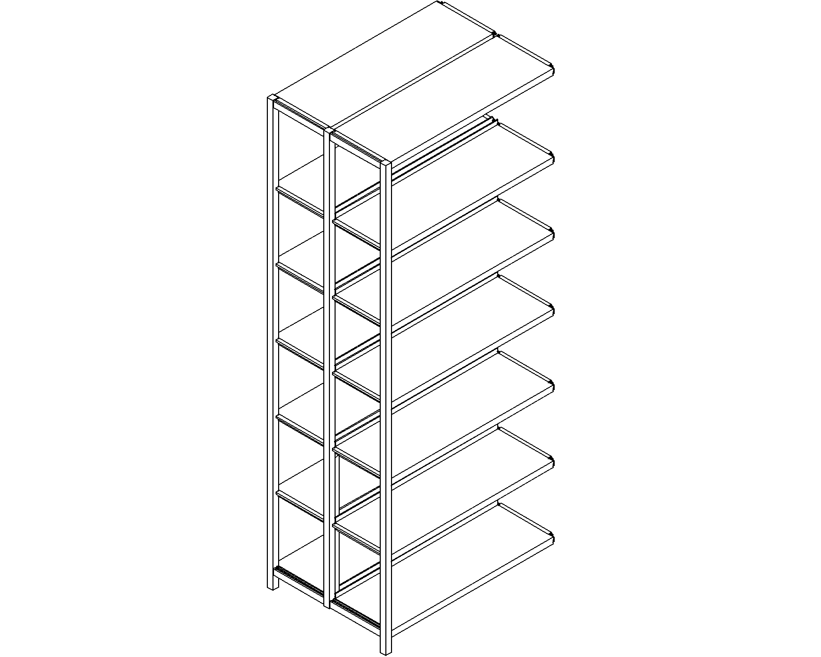 Uniflex add-on – double-sided – H2250 – D300 – W900 – 3D.dwg