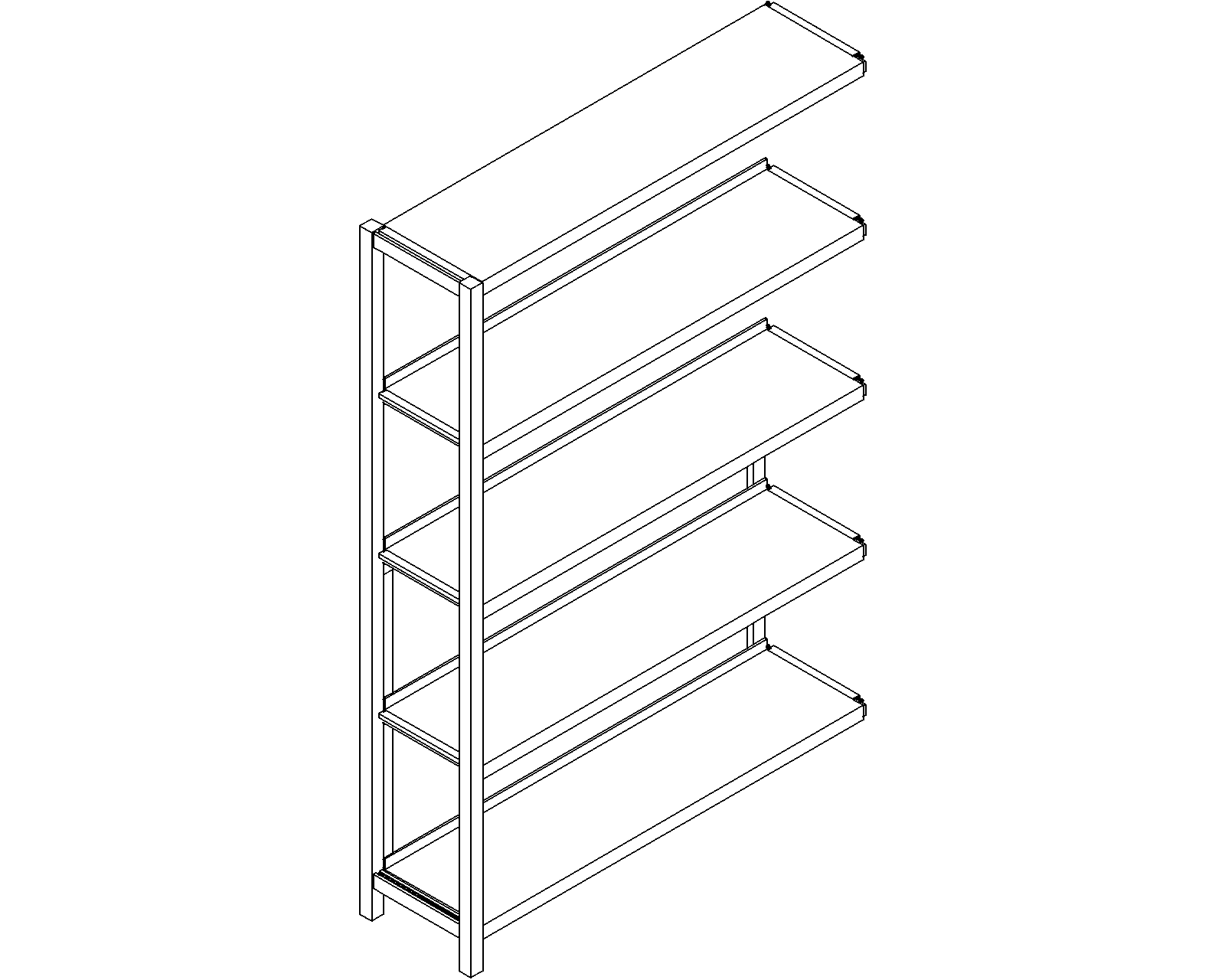 Uniflex add-on – single-sided – H1500 – D250 – W1000 – 3D.dwg