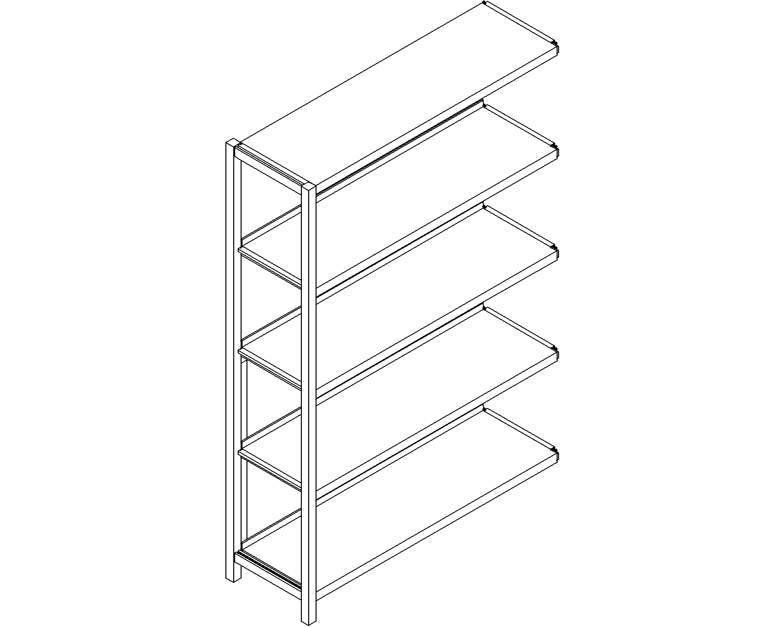 Uniflex add-on – single-sided – H1500 – D300 – W1000 – 3D.dwg