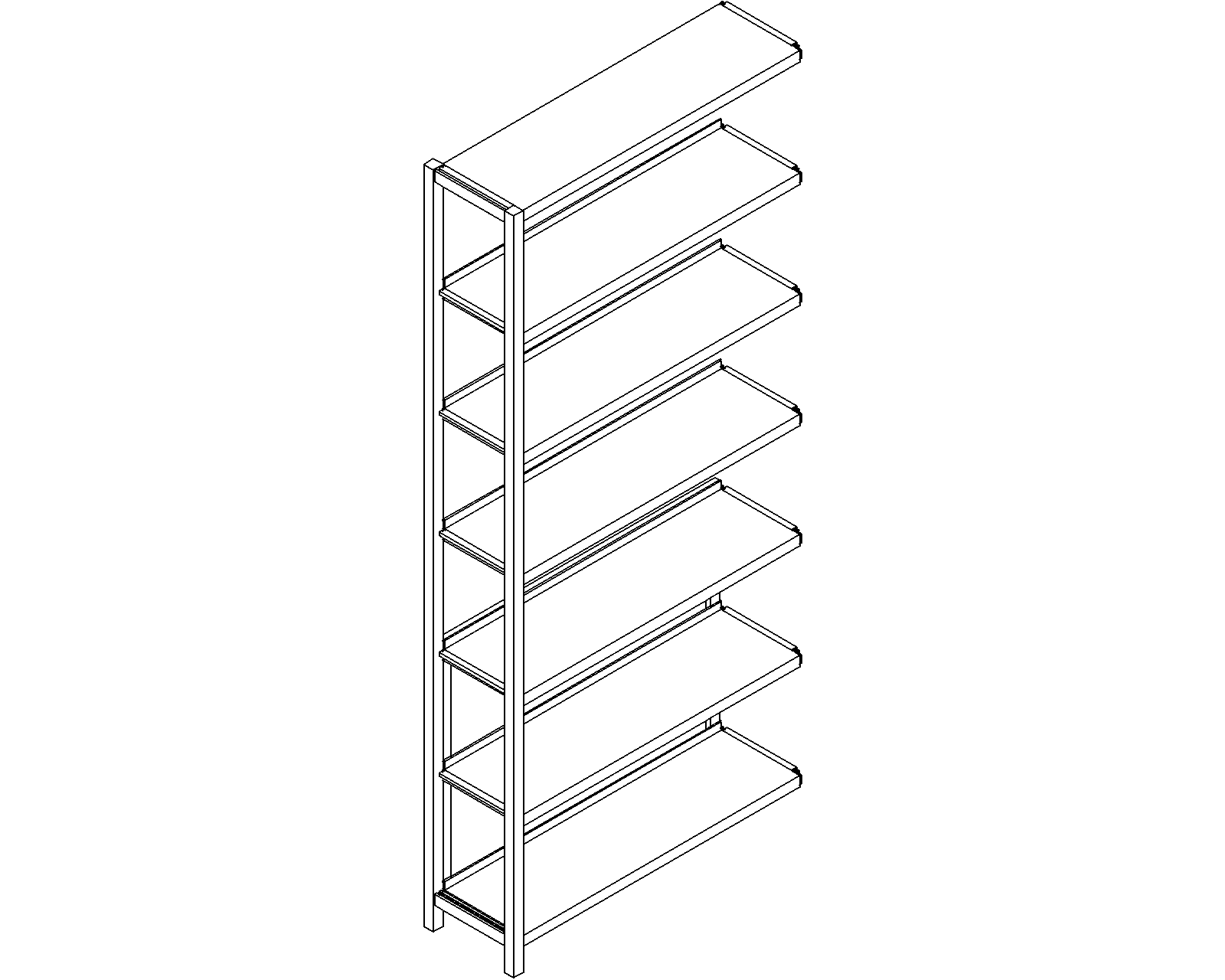 Uniflex add-on – single-sided – H2050 – D250 – W900 – 3D.dwg