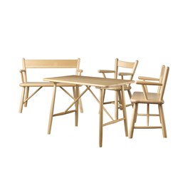 E1575 - Set mit Tisch, 2 Stühlen und Bank